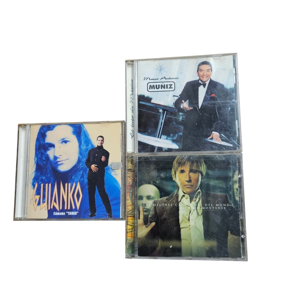 Lot of 3 Vintage Latin Pop CDs Marco‎ Antonio Muniz, Guianko, Ricardo Montaner